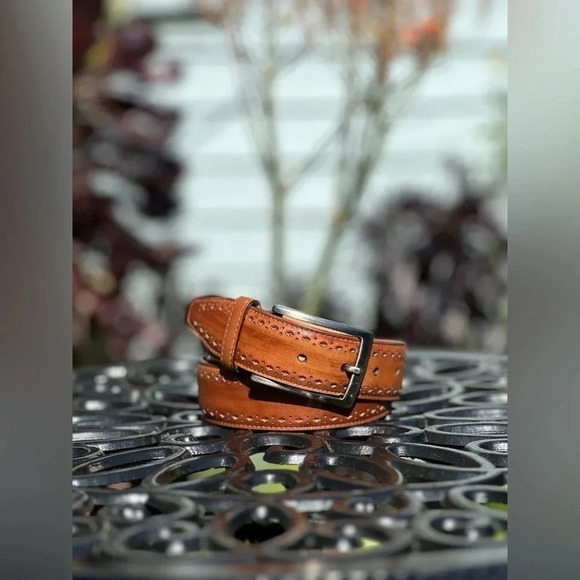 Calzoleria Toscana — Tan Leather Belt - Picture 2 of 4